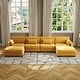 preview thumbnail 22 of 147, Corduroy Upholstered Modular Sectional Sofa for Living Room