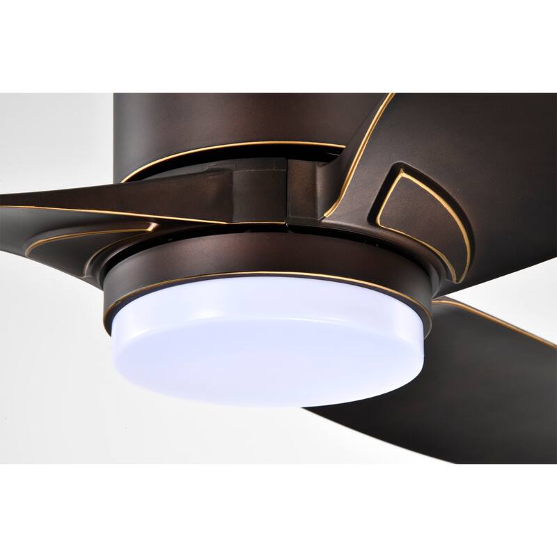 Heshor 3-Blade LED Lighted Ceiling Fan with Remote