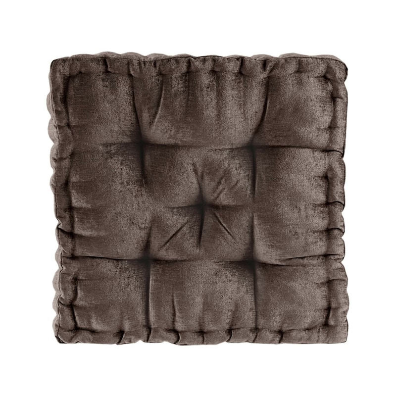 Intelligent Designs Azza Poly Chenille Square Floor Pillow Cushion