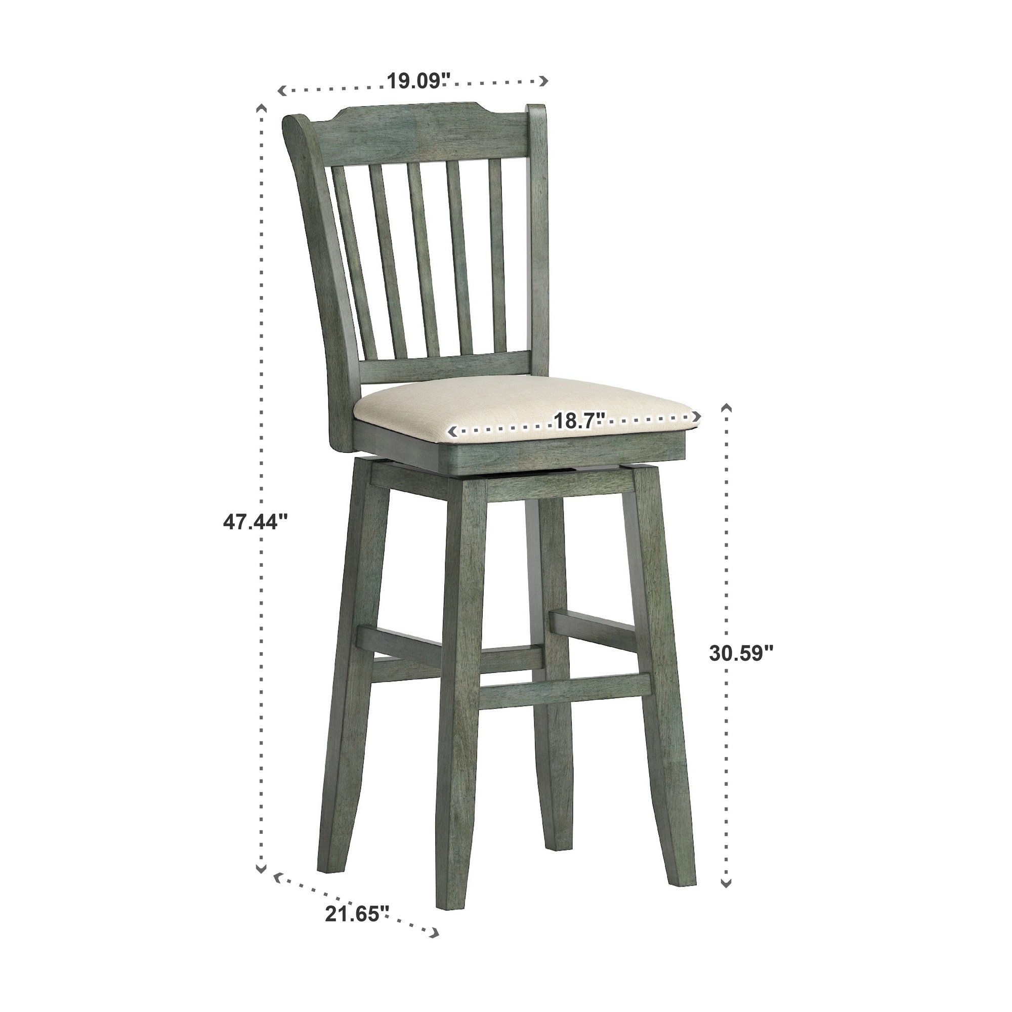 Eleanor slat back wood swivel on sale counter stool by inspire q classic