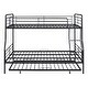 preview thumbnail 9 of 26, Full XL Over Queen Metal Bunk Bed w/ Twin Size Trundle, Dorm Convertible Heavy-Duty Iron Bed Frame w/ Ladder & Safety Guardrails