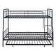 preview thumbnail 14 of 12, Full XL Over Queen Metal Bunk Bed with Twin Size Trundle, Black