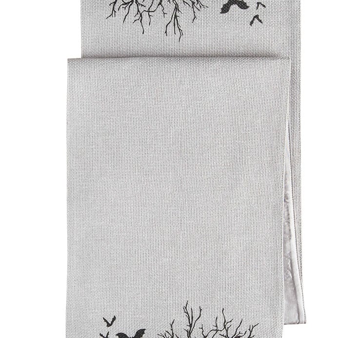 13" x 72" Bats & Jack-O-Lantern Pumpkins "Happy Halloween" Cotton Table Runner - 13" x 72"