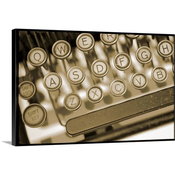 Shop Antique Manual Typewriter Keyboard Canvas Wall Art