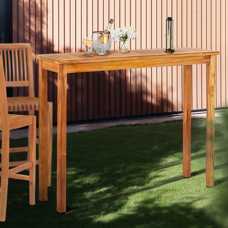 Chic Teak Santa Monica Outdoor Teak Wood Serving Table