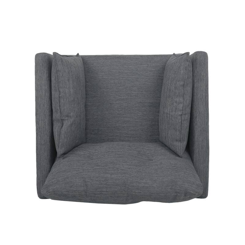 Roomfitters Modern Upholstered Accent Club Chair with Cushions, Mid-Century Supportive Lounge Seating