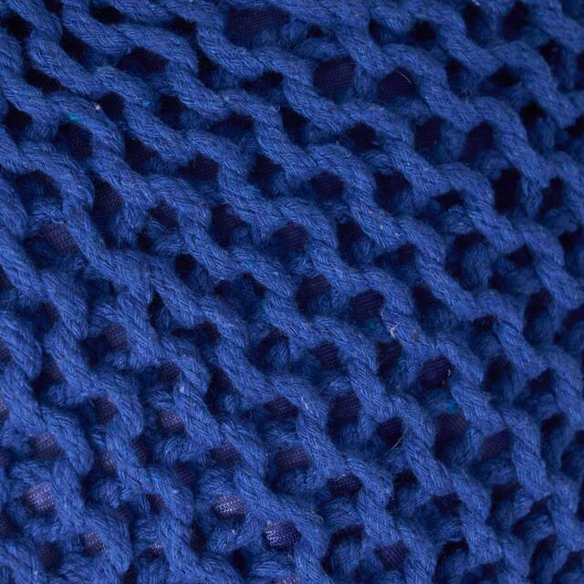 Abena Knitted Cotton Pouf by Christopher Knight Home