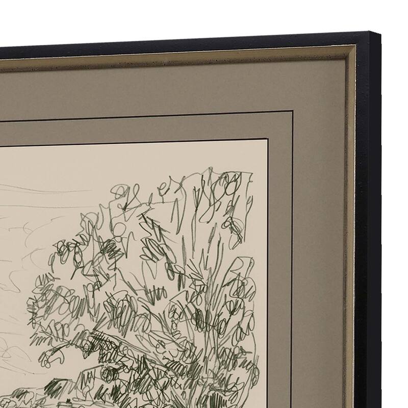 Sepia Scenes II S/2 Framed Art Giclee Under Glass - Brown