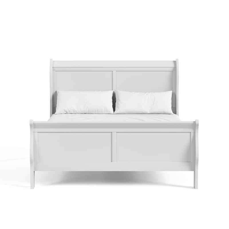 Furniture of America Devi Traditional Solid Wood 6-Piece Sleigh Bedroom Set