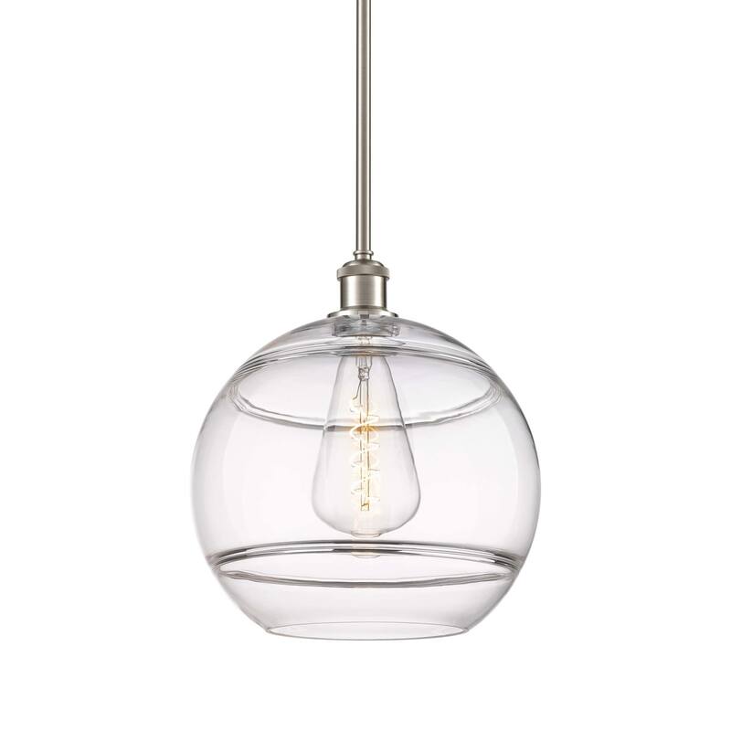 Innovations Lighting 516-1S-14-12 Rochester Pendant Rochester 12" Wide - Brushed Satin Nickel / Clear