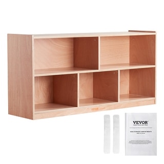 VEVOR Cubby Mobile Tray Storage Cabinet,for Home, Daycare and Preschool, Natural