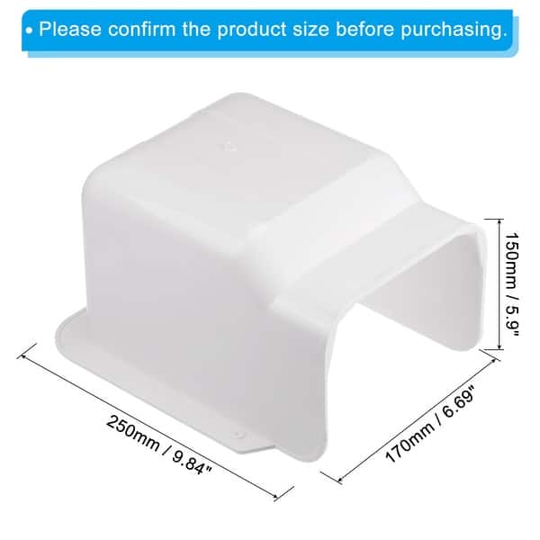 PVC Decorative Line Cover, Wall Entry Cap for Air Conditioner, White