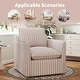 preview thumbnail 5 of 12, Swivel Accent Chair Swivel Barrel Reading Chair with Thick Padded Backrest Cushion