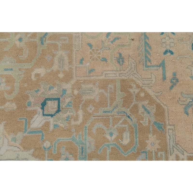 Distressed Tabriz Persian Vintage Area Rug Handmade Wool Carpet - 7'10"x 11'9"