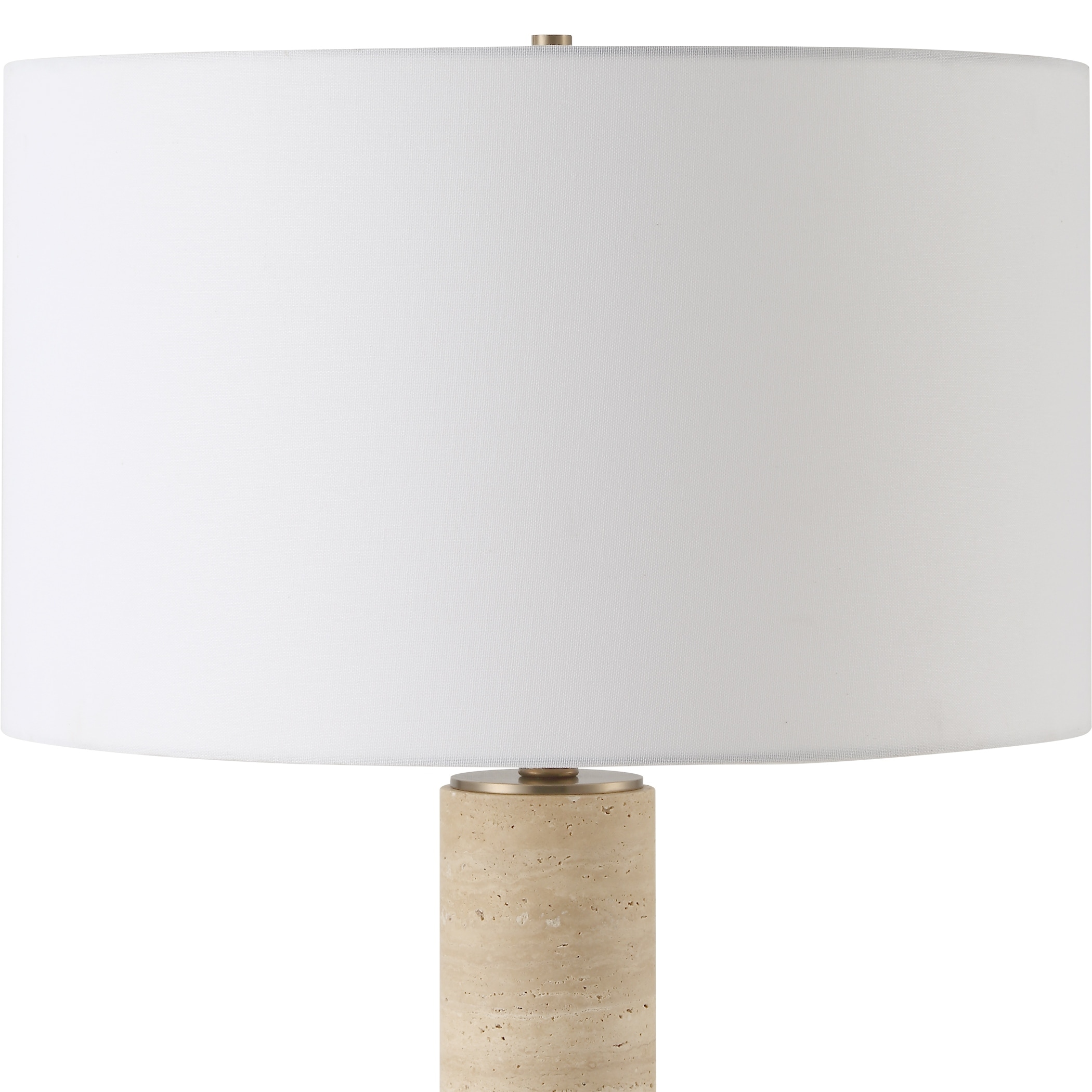 Uttermost Knox Travertine Floor Lamp - 66'' H X 20'' W X 20'' D