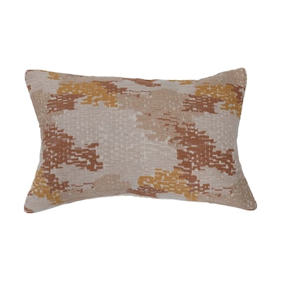 Woven Cotton Blend Jacquard Lumbar Pillow