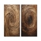 preview thumbnail 2 of 4, Designart "Brown Calm Current Spiral" Abstract Spirals Canvas Set Of 2 - Modern Wall Art Set - Brown Wall Decor 2 Pieces