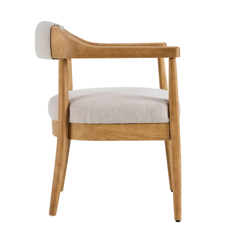 Christopher Knight Home - Upholstered Dining Arm Chair Set with High-Density Foam Padded Cushion & Curved Backrest - 22.64"W