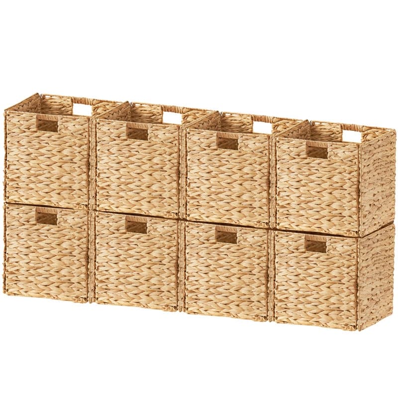 10.5" x 10.5" in Water Hyacinth Storage Cube Bin Baskets