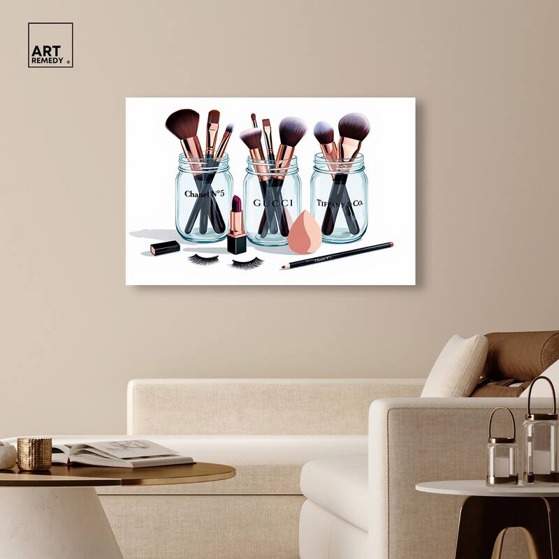 Glamour Glassware Canvas by Art Remedy, Gallery Wrapped