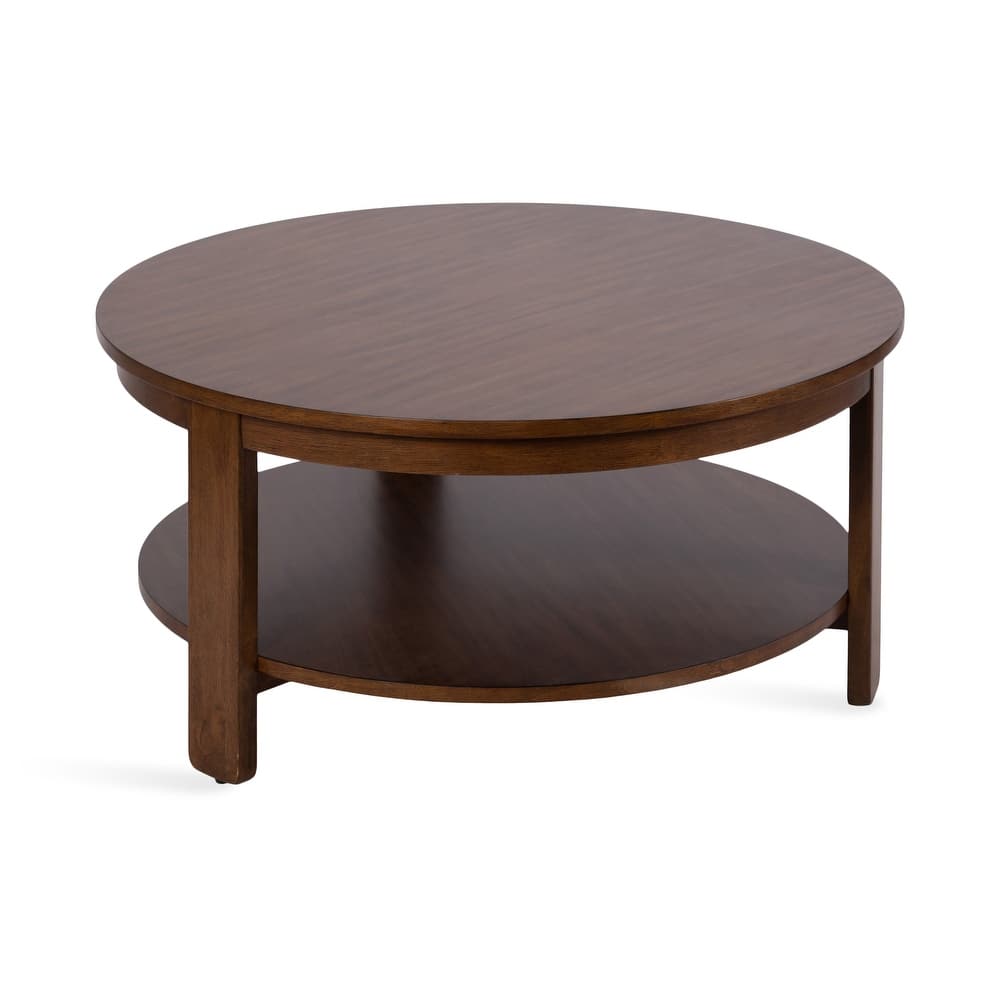 Kate and Laurel Foxford Round Wood Coffee Table