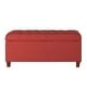 preview thumbnail 6 of 12, Copper Grove Bresse Button-tufted Cranberry Storage Bench