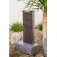 preview thumbnail 5 of 5, XBrand Free Standing Textured Water Fountain w/Pedestal, Indoor Outdoor Décor, 32.5 Inch Tall, Black