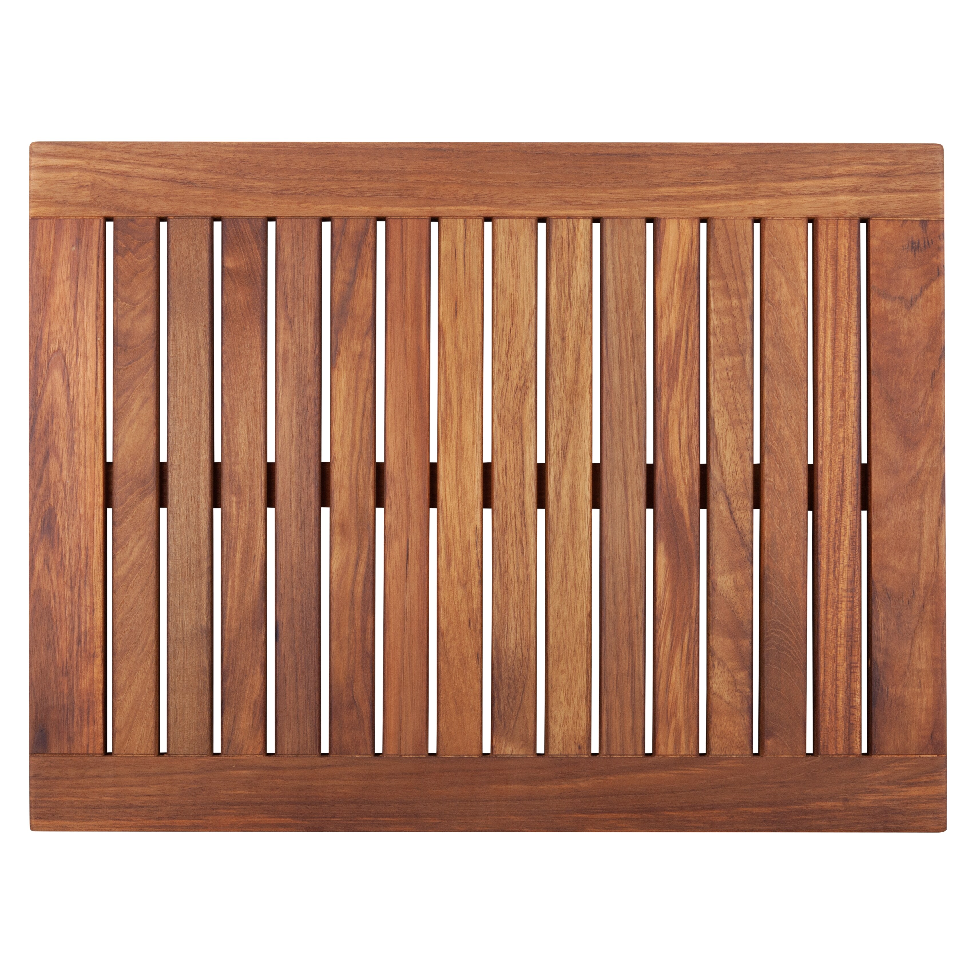Teak wood outlet bath mat