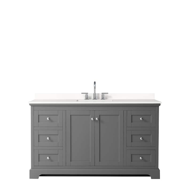 Avery 60-inch Single Vanity, Quartz Top