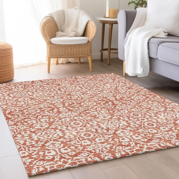 slide 2 of 6, Premium Washable Super Soft Traditional Mekenzie Mayfield Rug Coral - 10' x 14'