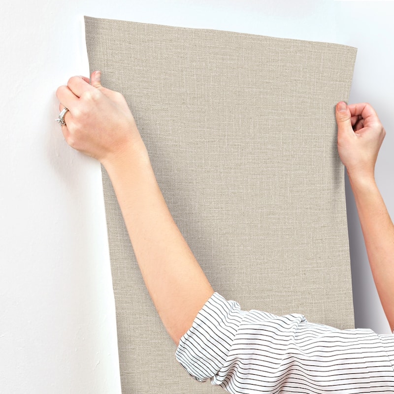 York Wallcoverings Loom Warm Grey Wallpaper
