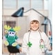 preview thumbnail 4 of 4, DolliBu Sitting Purple Moose with Scarf Doctor Plush w/ Uniform & Cap - 7.5 inches