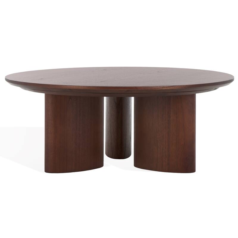 SAFAVIEH Couture Barnard Round Wood Coffee Table - 38"W x 38"D x 15"H