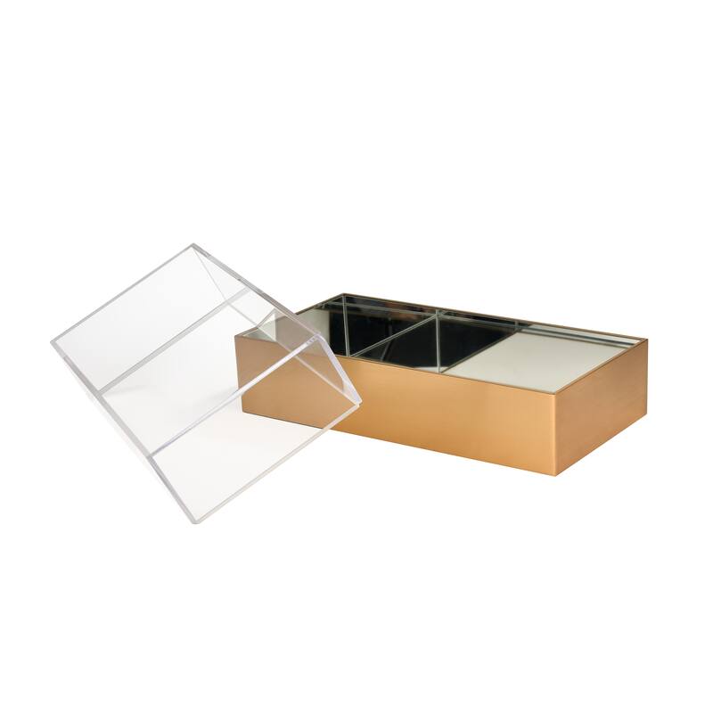 Atlas Split Decorative Acrylic Rectangular Box - 14 inch Wide