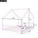 preview thumbnail 11 of 9, 2 Size Pink Metal House Bed with Metal Frame Playhouse Design for Kids