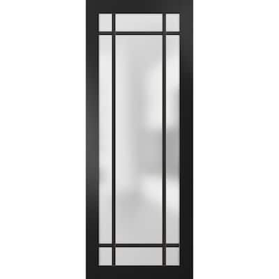 Slab Barn Door Panel 18 x 80 Planum 2112 Matte Black Sturdy Finished