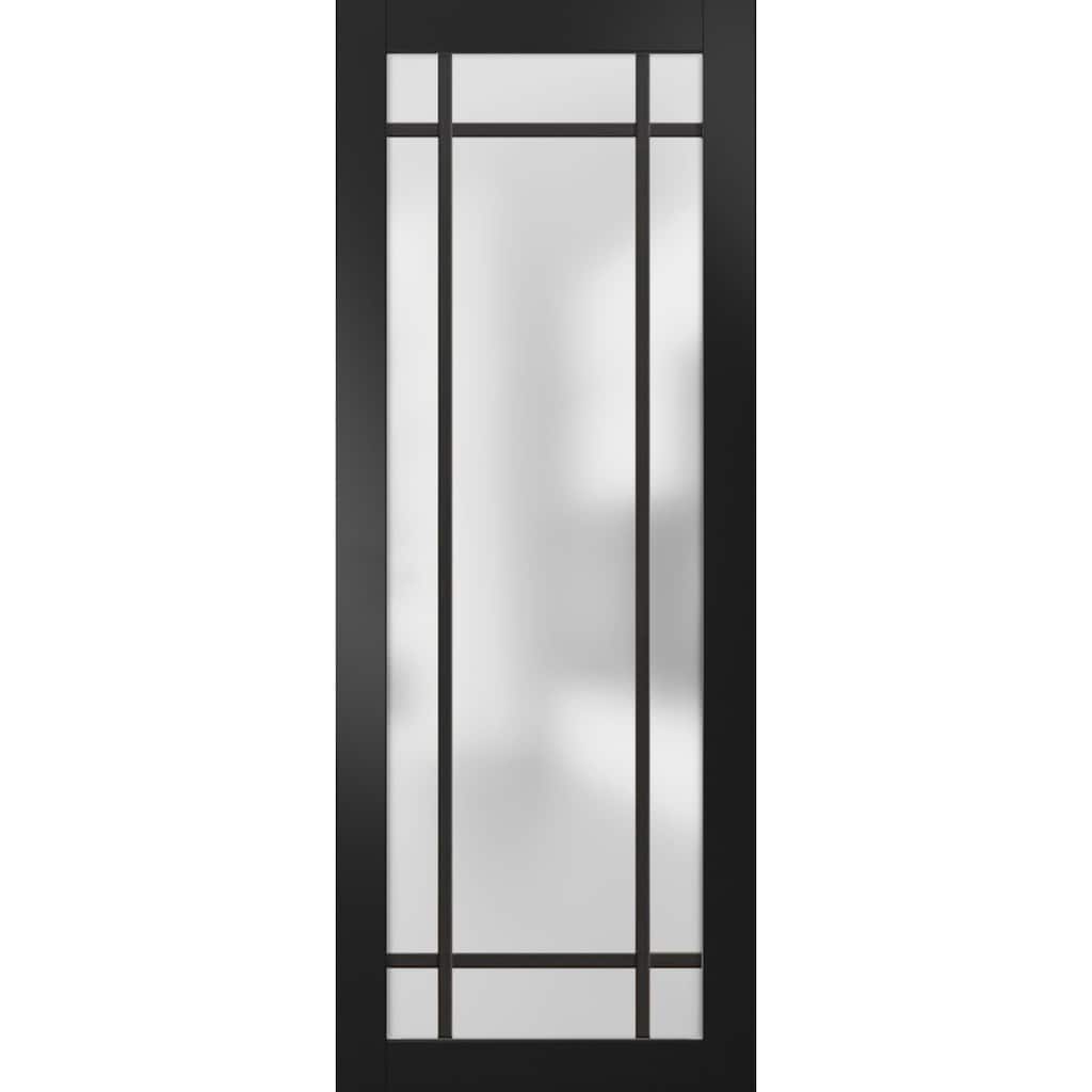 Slab Barn Door Panel 18 x 80 Planum 2112 Matte Black Sturdy Finished