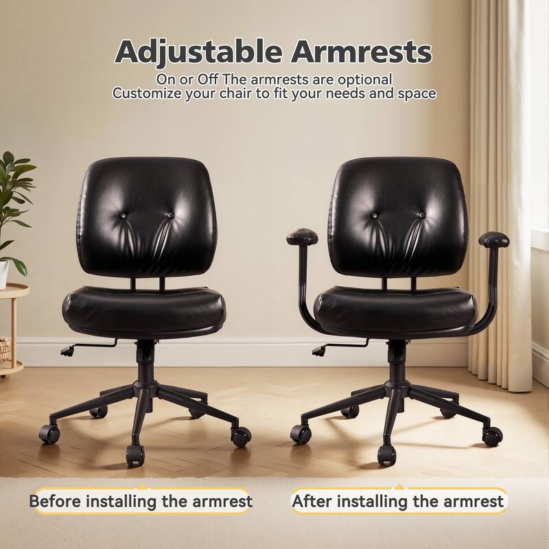 HOOOWOOO Modern Office Chair Adjustable Swivel Task Chair