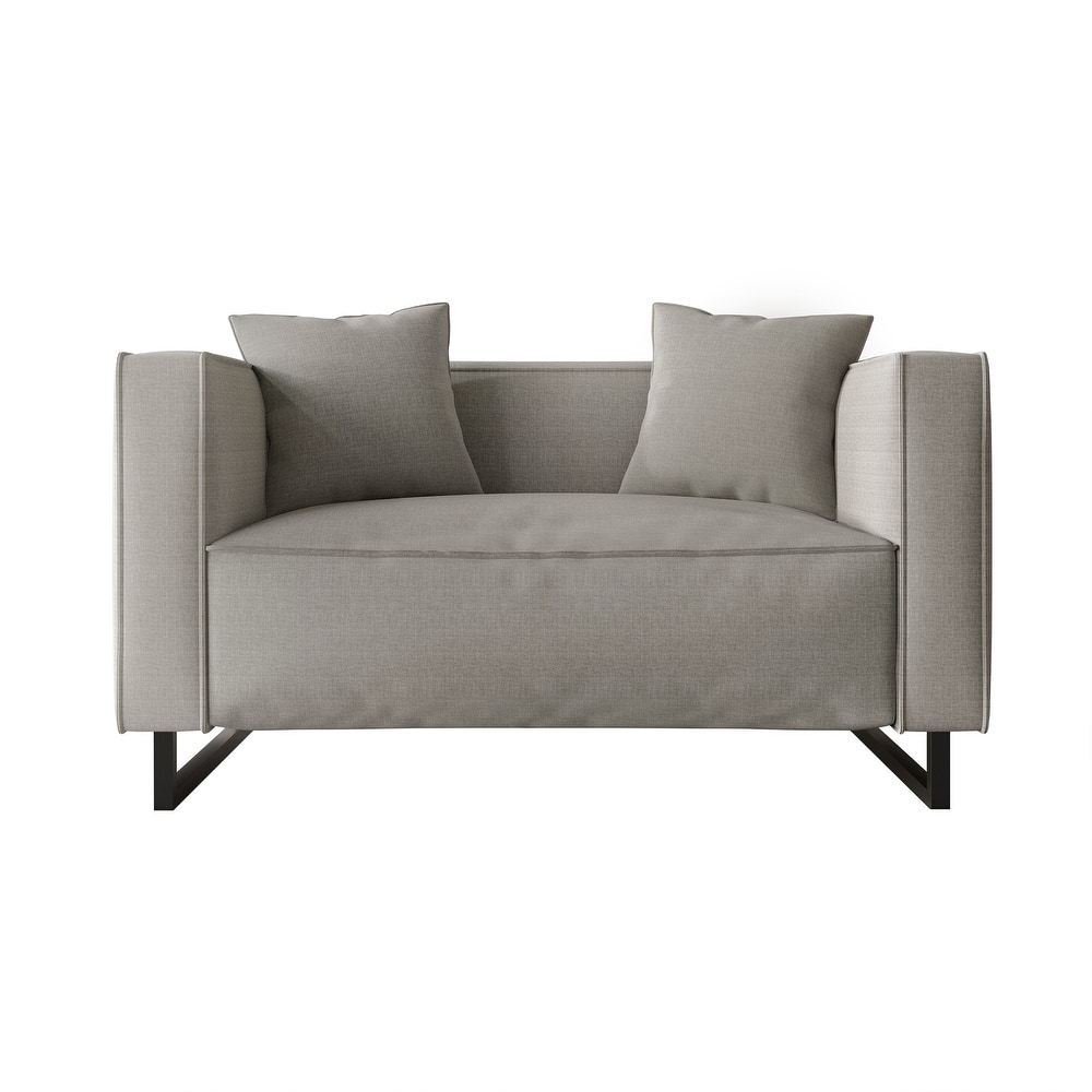 CraftPorch Mid Century Modern Upholstered Loveseat