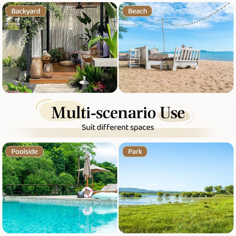 EROMMY Modern Portable Hammock, Hand-Woven Ropes, Anti-Tipping Design for Backyards, Beaches & Campsites