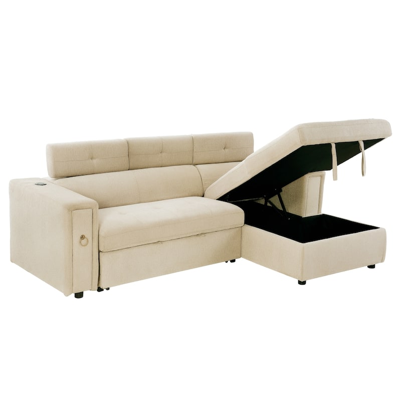 96" Multi-Functional Pull-Out Sofa Bed