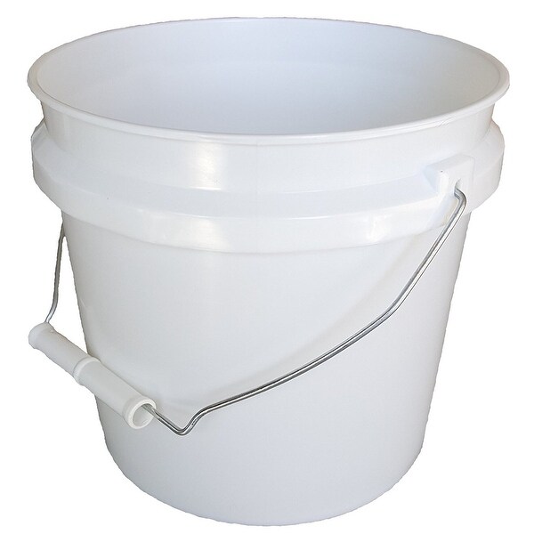 Leake 1gl Plastic Paint Pail Container White 1 Gallon Leake 1gl Plastic Paint Pail Container White 1 Gallon