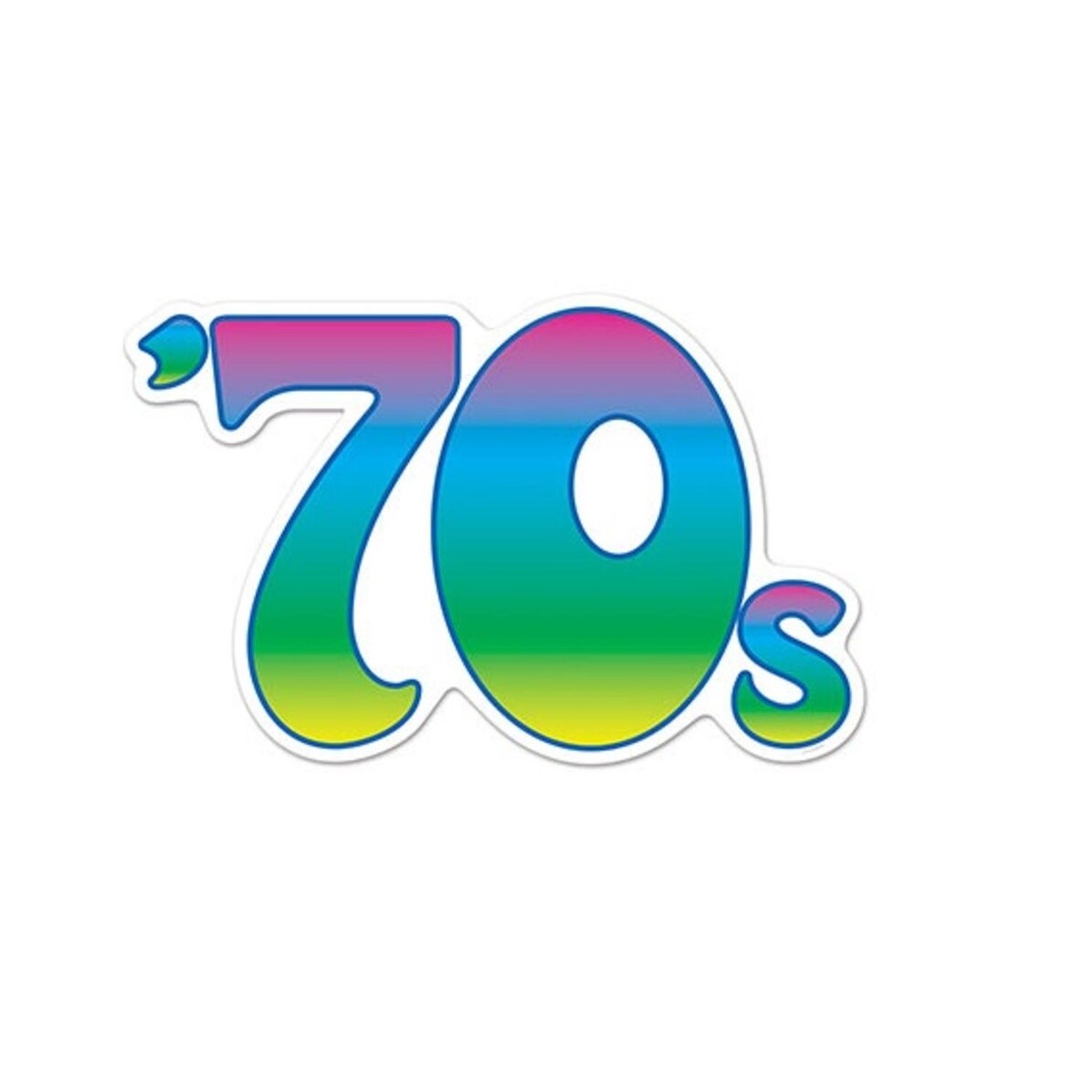 Shop Pack Of 12 Groovy Psychedelic 70 S Cutout Party Decorations
