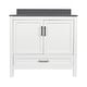 preview thumbnail 22 of 146, Nevado 37" Bathroom Vanity with Cultured Marble Vanity Top Sink in White with White Basin