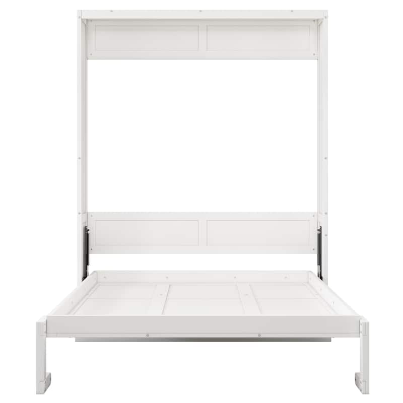 Dual Piston System Murphy Bed Foldable Bed with Side Cabinet