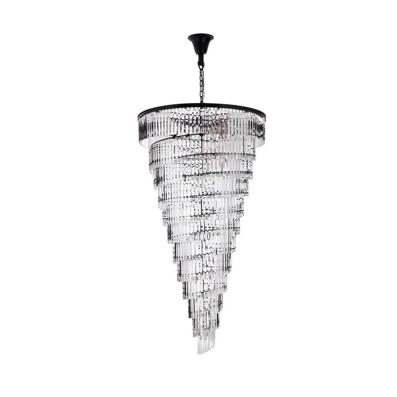 Indigo Home 48 inch spiral crystal chandelier