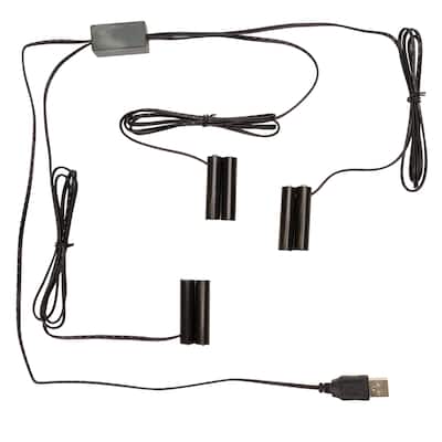 Battery Replacement Power Packs 3 To 1 Connector 56" Black Set of 2
