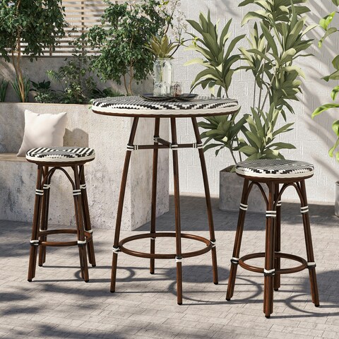 Furniture of America Clackamas 3-piece Patio Counter Height Set
