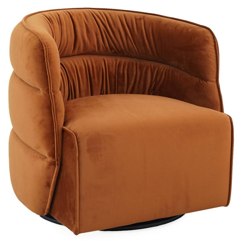 GDFStudio - Walden Modern Mid-Century Velvet 360° Swivel Chair