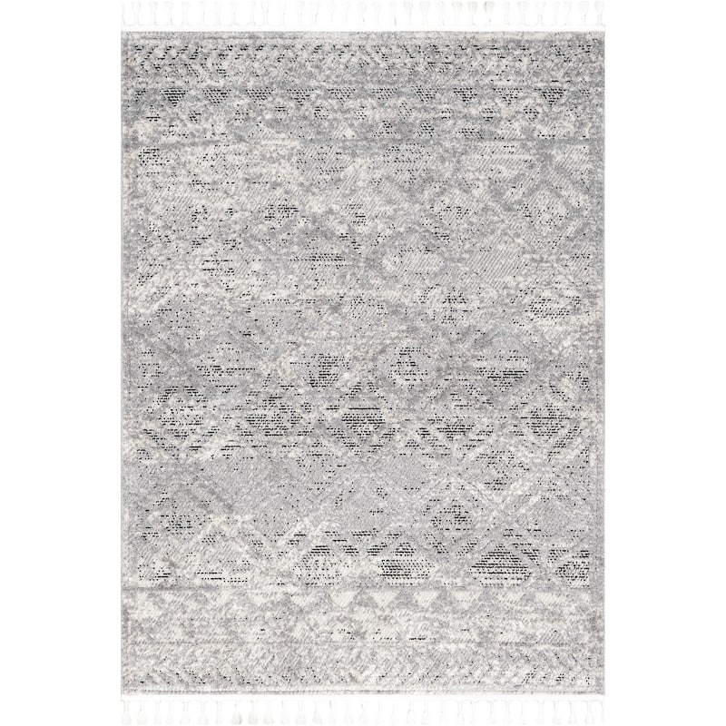 Nuloom Ansley Moroccan Lattice Tassel Area Rug